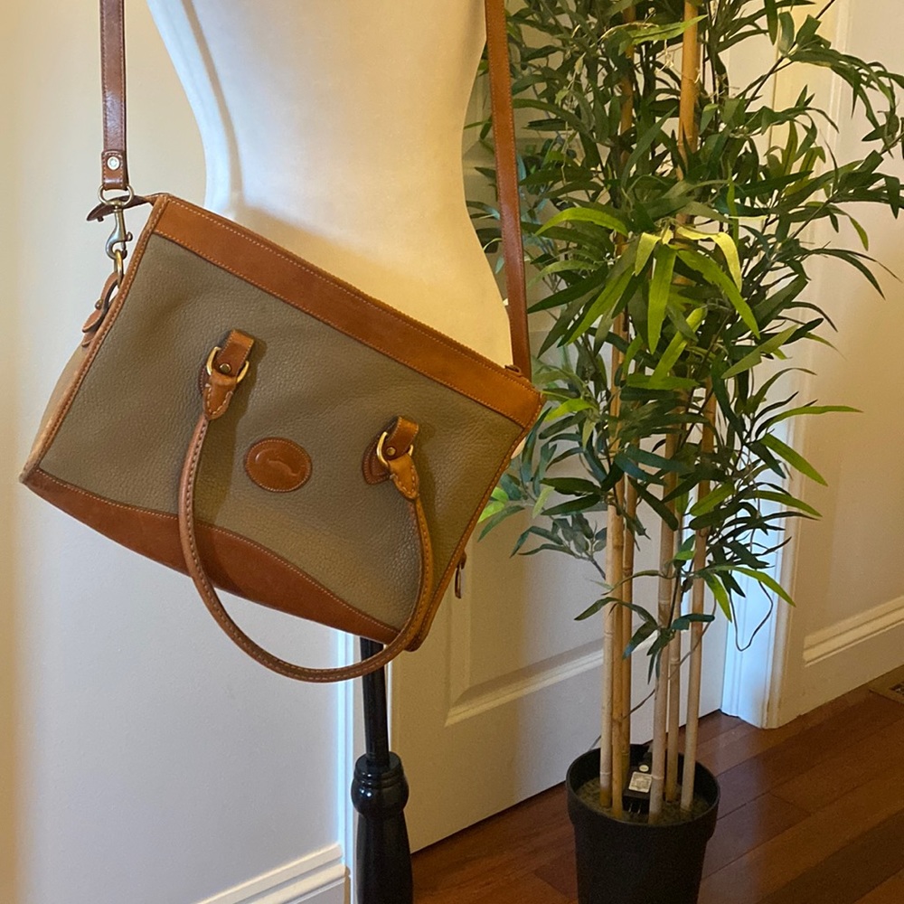 Vintage Dooney & Bourke bag - gray & tan